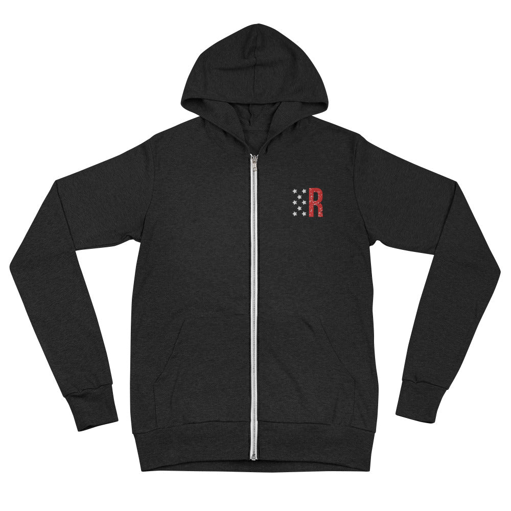 "R" Logo Zip Up Hoodie