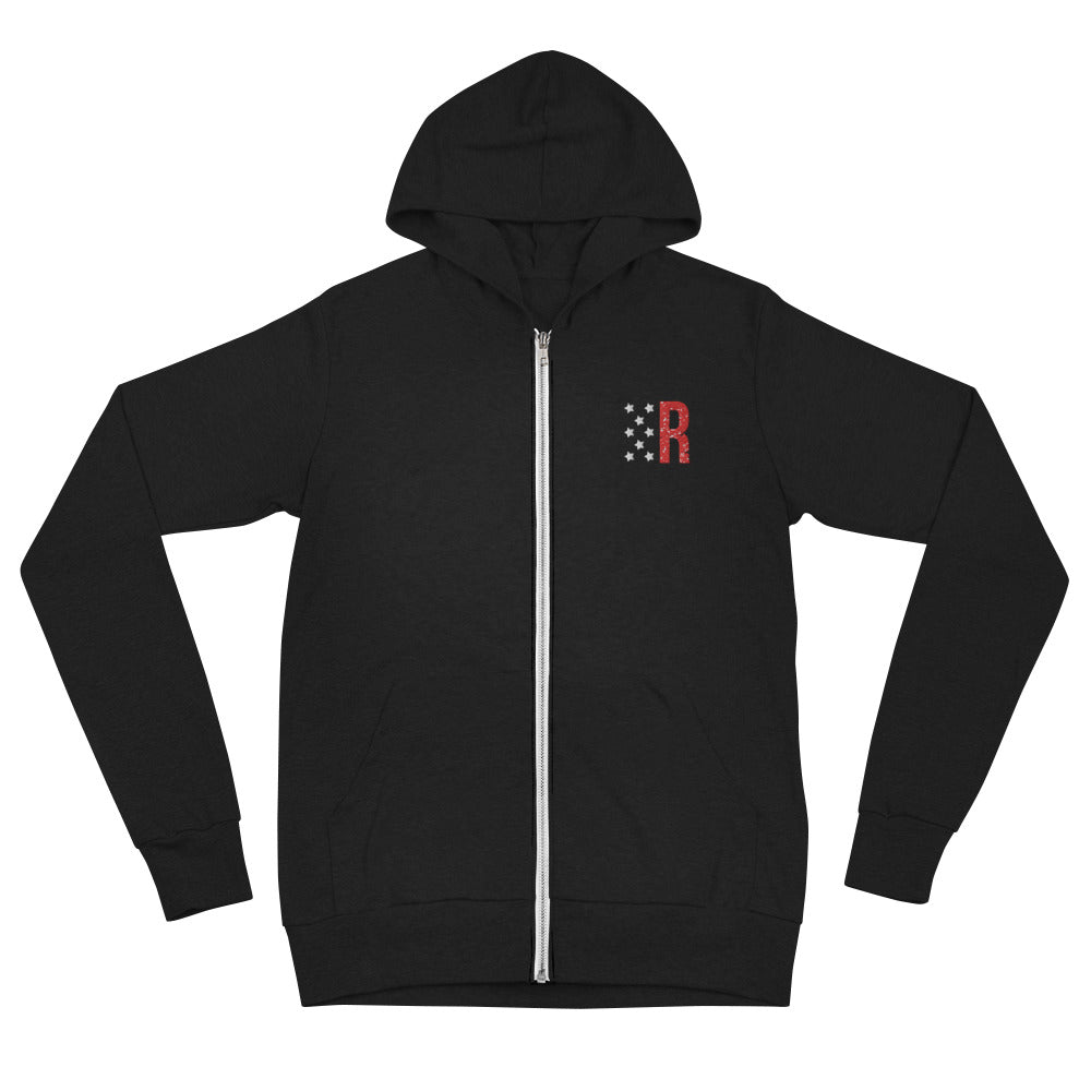 "R" Logo Zip Up Hoodie