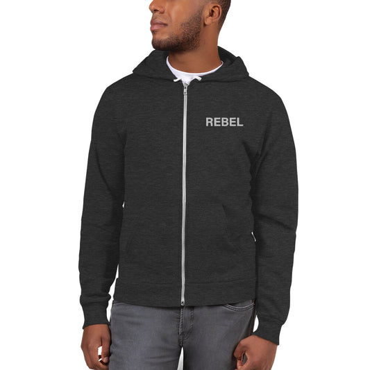 Rebels Gray with White Zip-up Hoodie